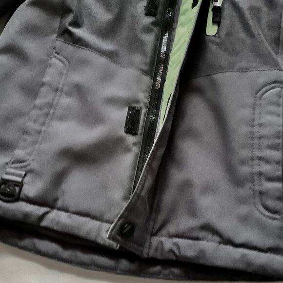 Boys Jacket Size XS - 5/6 Black Gray Zip Hood Gerry - Picture 5 of 10